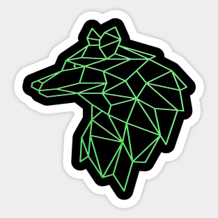 Wolf face tattoo geometric modern Sticker